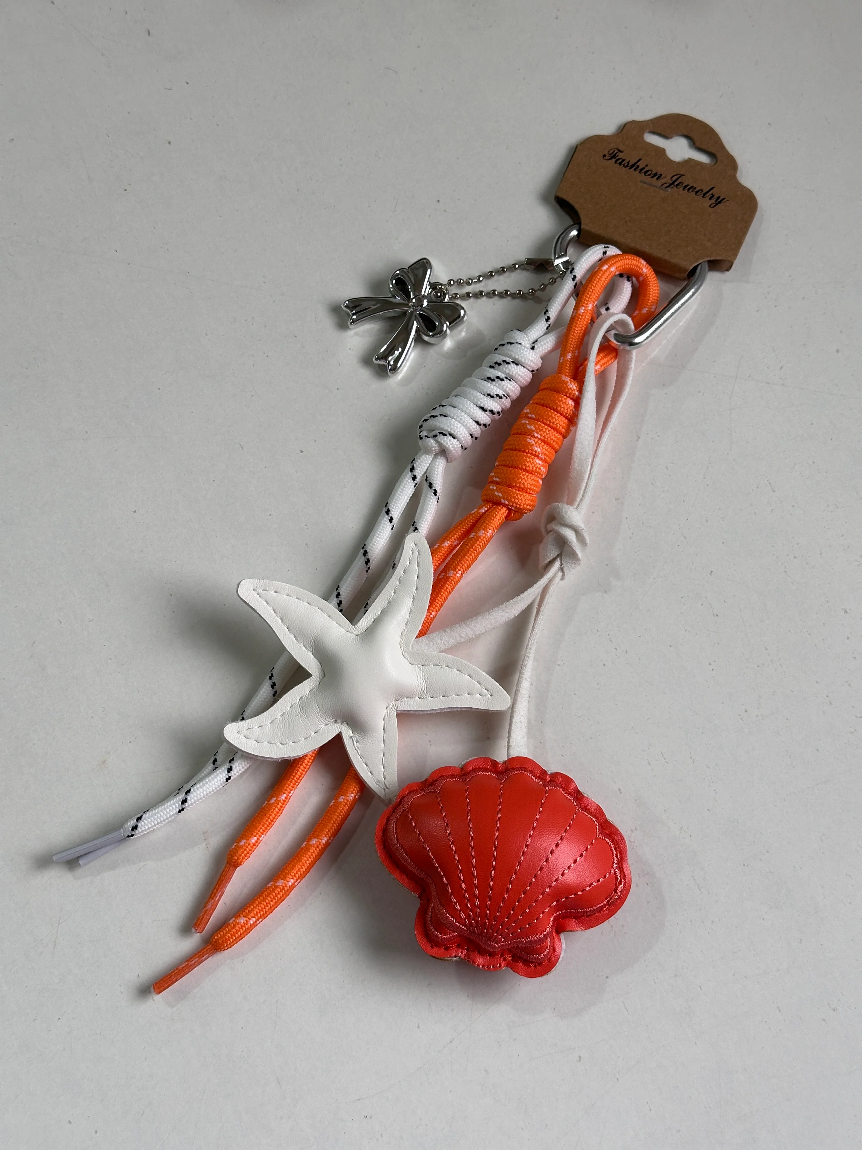 Orange multiple bag charm/keychain