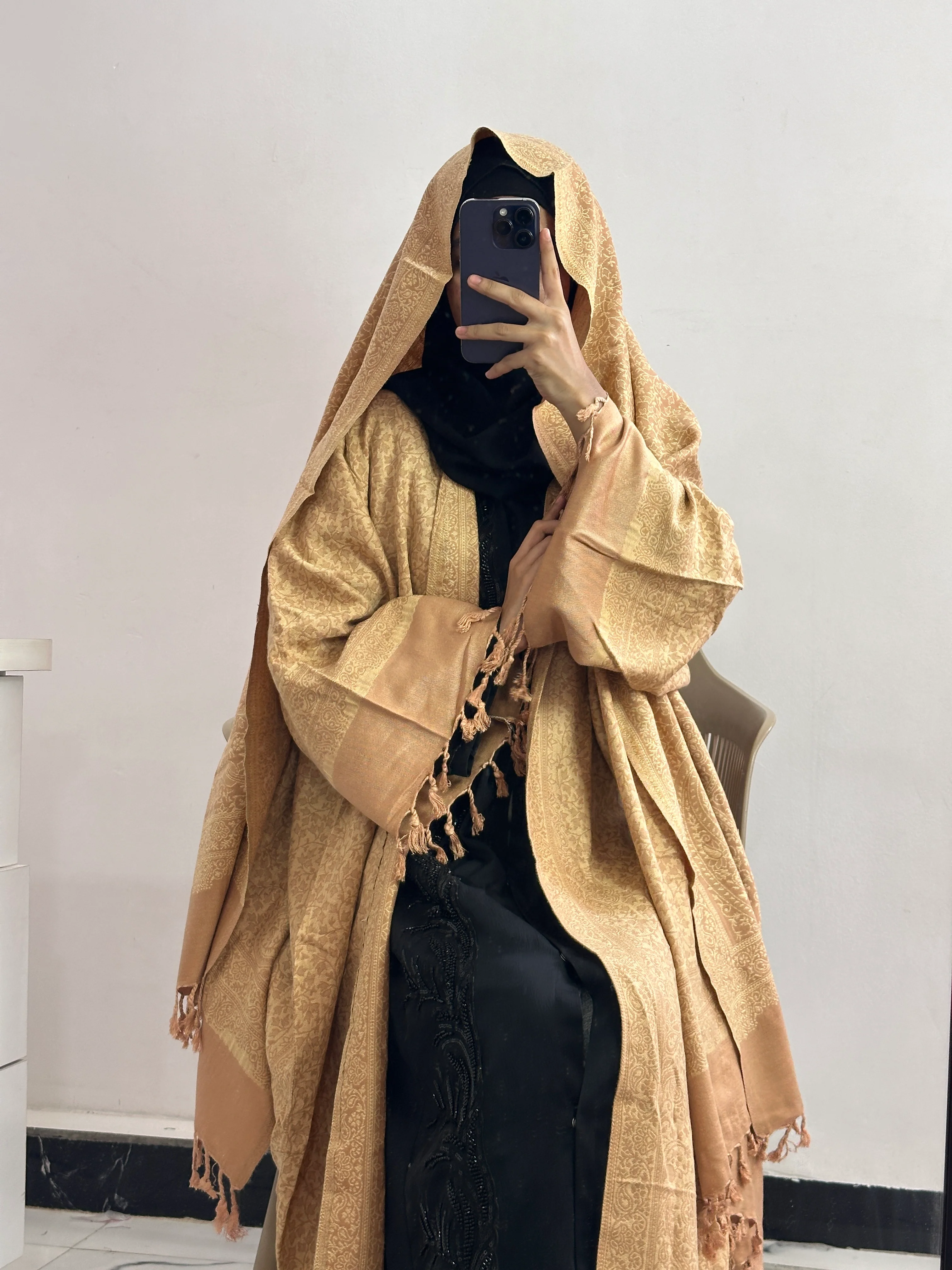 Pashmina Abaya With Shawl - Image 2