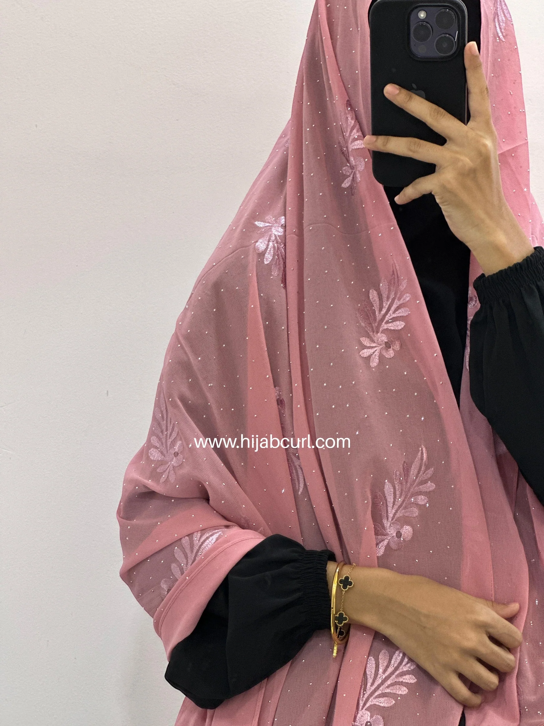 Premium Chiffon Embroidered Hijab - Image 11