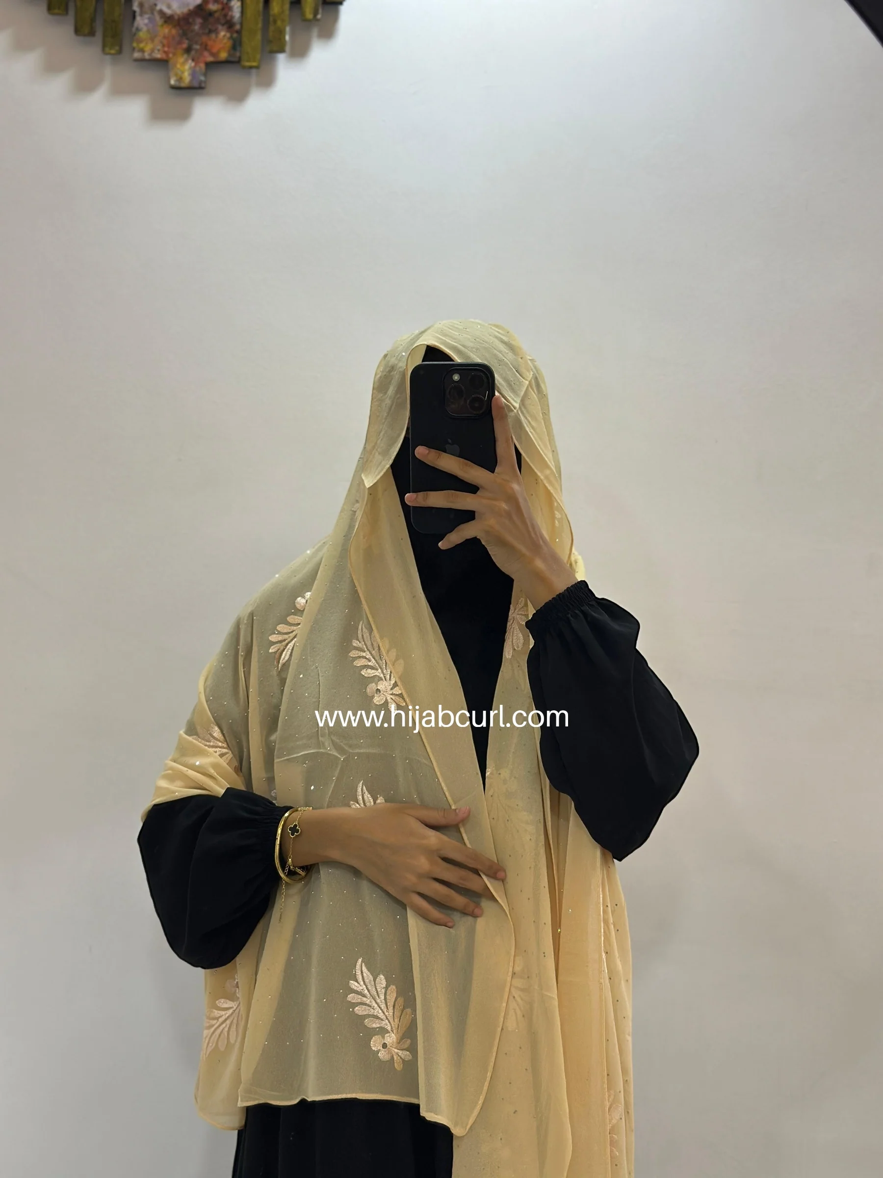 Premium Chiffon Embroidered Hijab - Image 14
