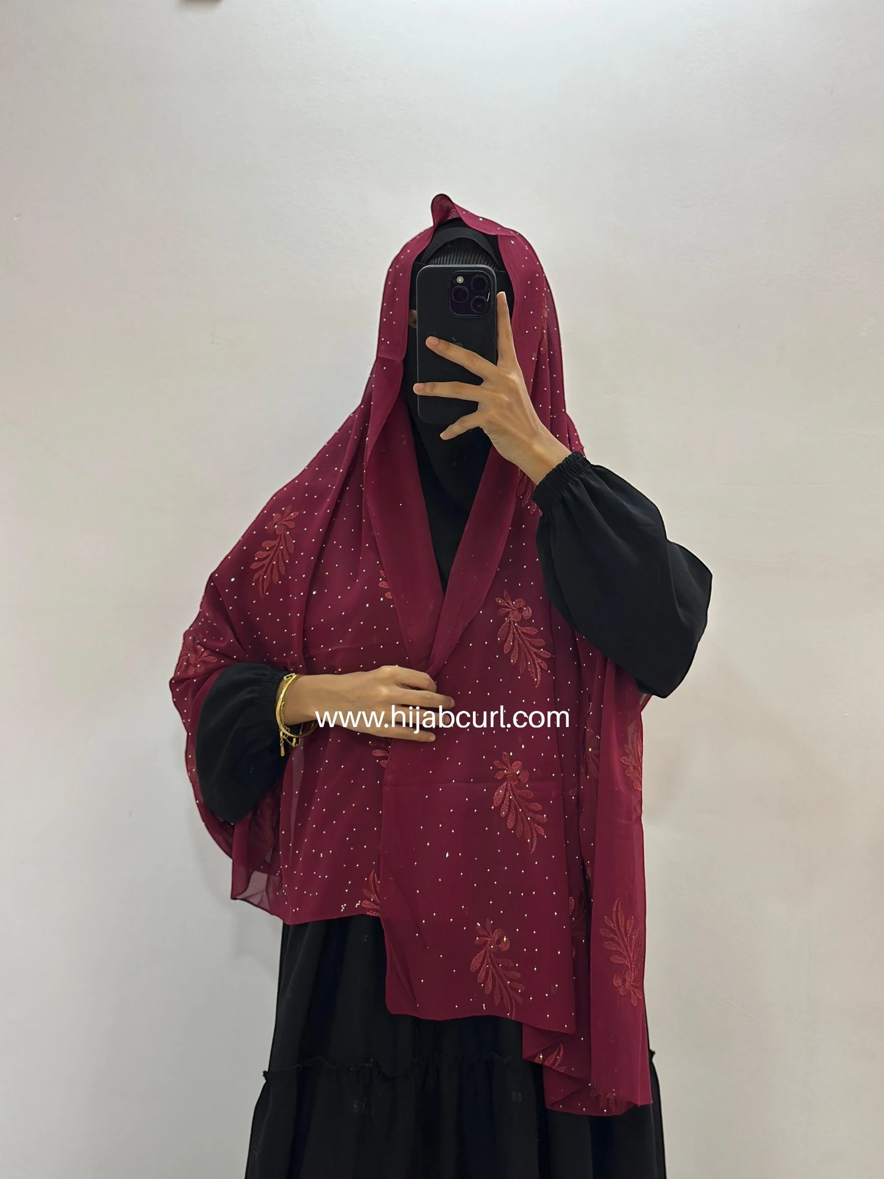 Premium Chiffon Embroidered Hijab - Image 18