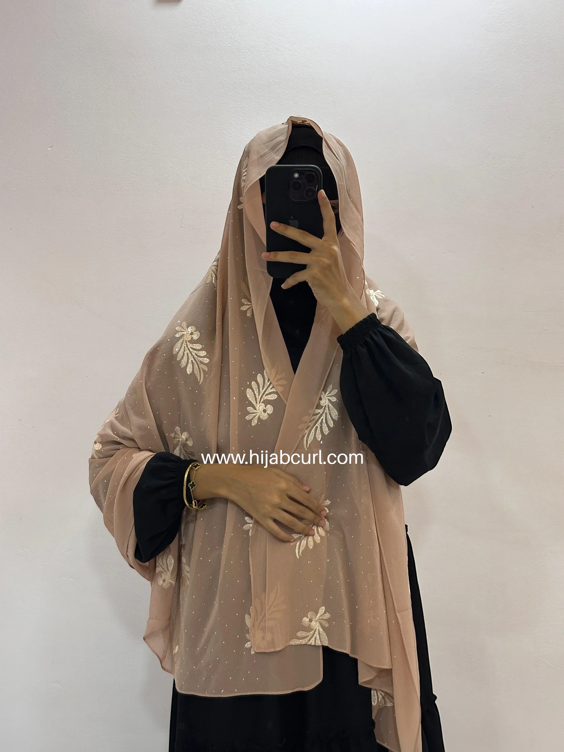 Premium Chiffon Embroidered Hijab - Image 9