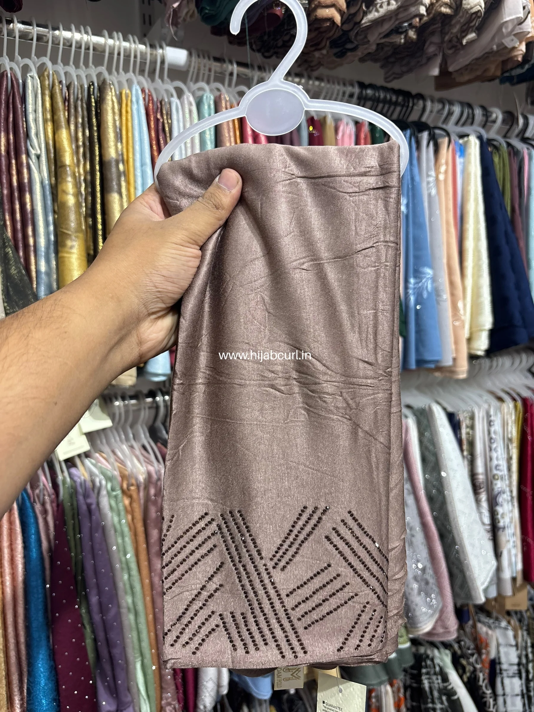 Jersey Hijab - Border Stone Work - Image 12